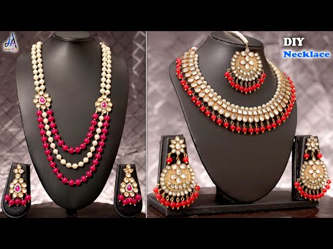 9 Best!!.. DIY Ways.. To make Necklece Yourself - Bridel Wear &amp; Party Wear Necklace